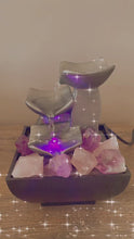 Charger et lire la vidéo dans la visionneuse de la Galerie, Fontaine avec cristaux QUARTZ ROSE &amp; AMÉTHYSTE
