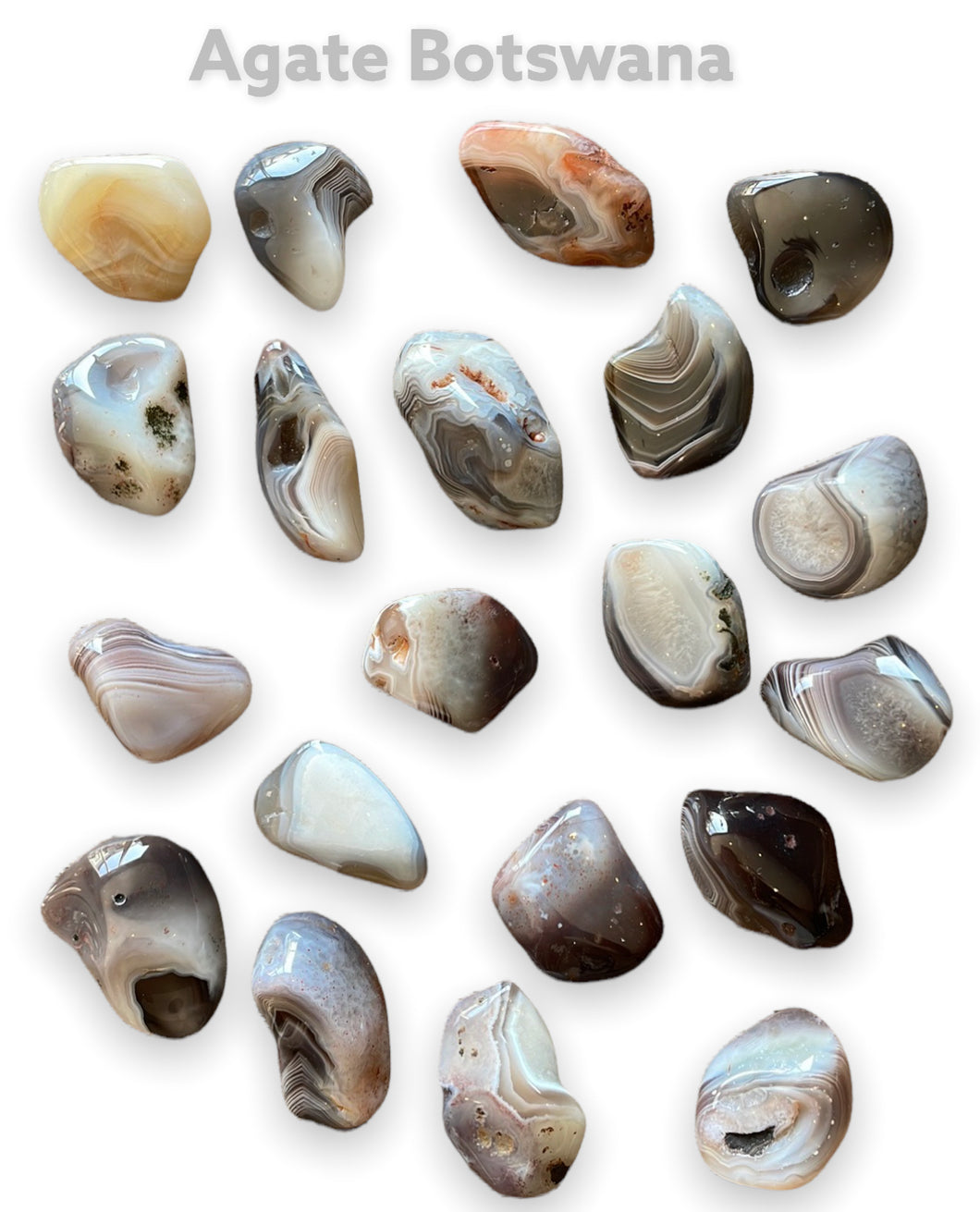 Pierre roulée « Agate du Botswana »