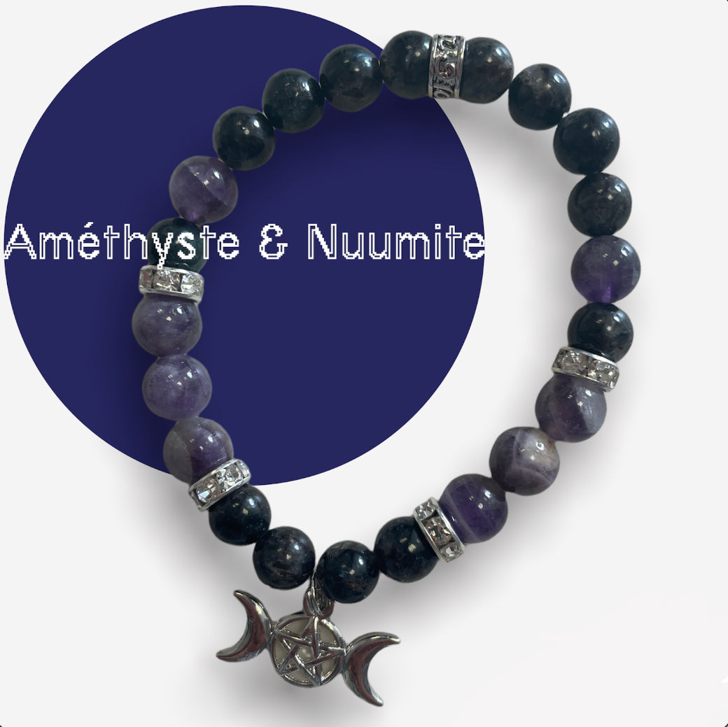 Bracelet « Améthyste & Nuumite »