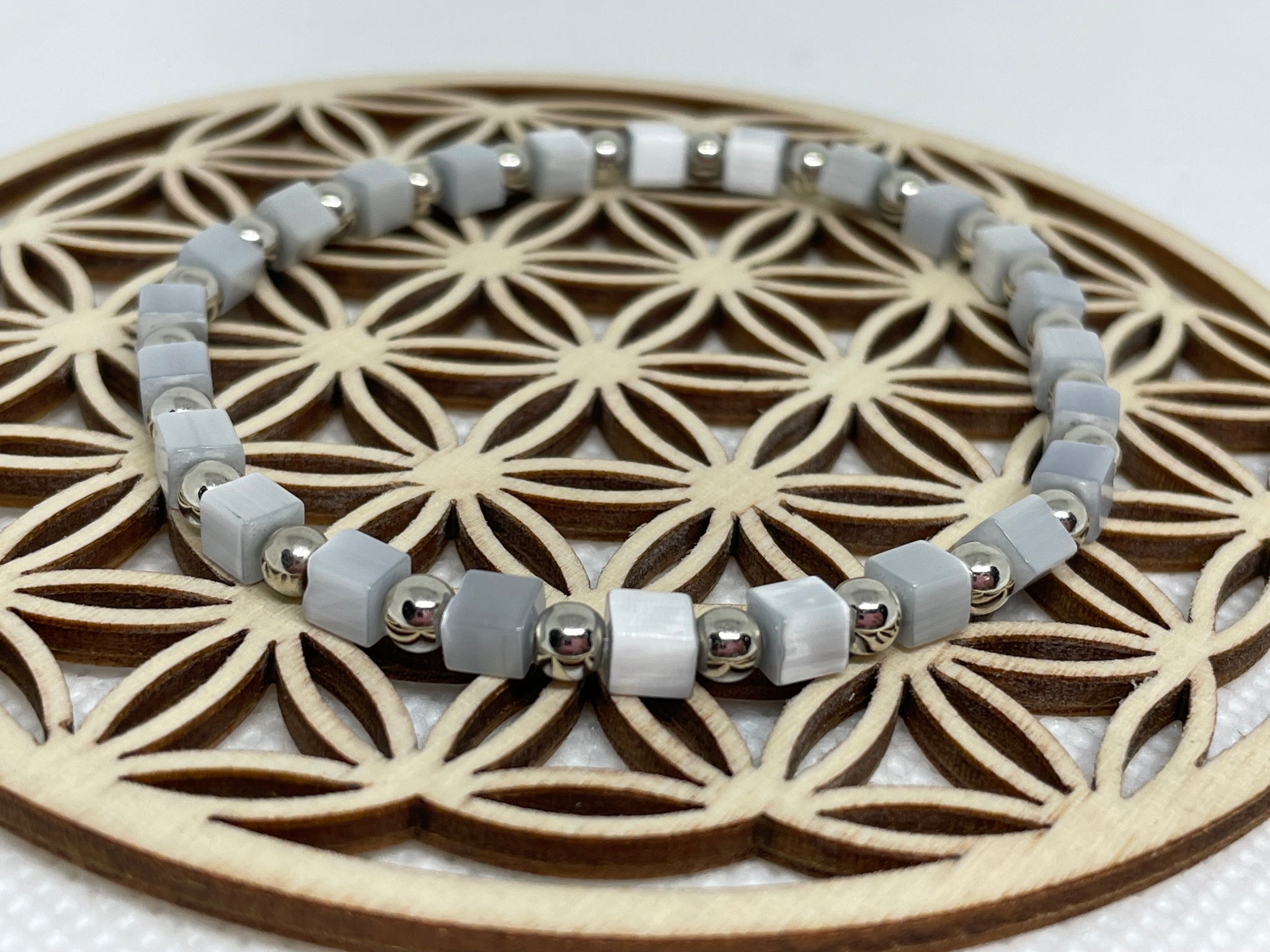 Bracelet perles rondes 6 mm - Tourmaline Oeil de chat