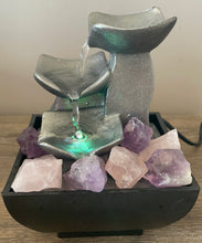 Charger l&#39;image dans la galerie, Fontaine avec cristaux QUARTZ ROSE &amp; AMÉTHYSTE
